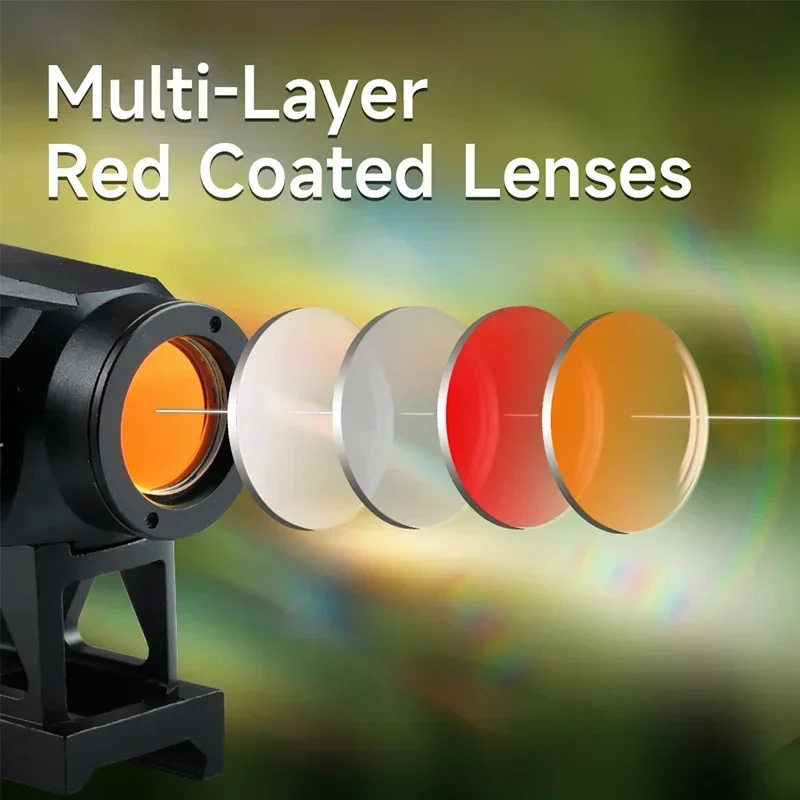 Mira réflex óptica de punto rojo 1x20 RDS-25, mira telescópica táctica a prueba de golpes 2MOA, colimador de RDS-25 compacto apto para tiro de caza - imagen 4