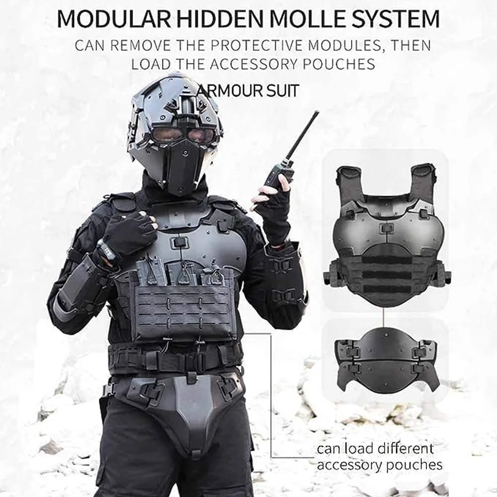 Chaleco táctico Airsoft con protecciones – Paintball y Cosplay