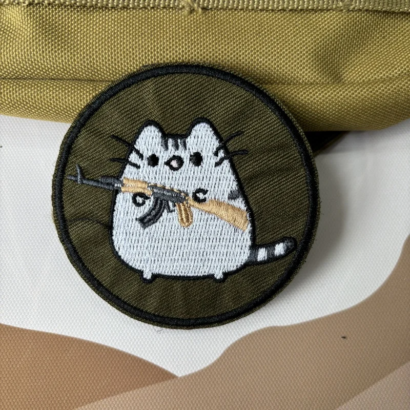 Zorro táctico de francotirador con pistolas, insignia de moral, bordado, gancho y bucle, equipo militar, Panda, brazalete, mochila, pegatinas para ropa - imagen 4