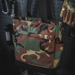 Bolso táctico de lona para portátil con cremallera reforzada