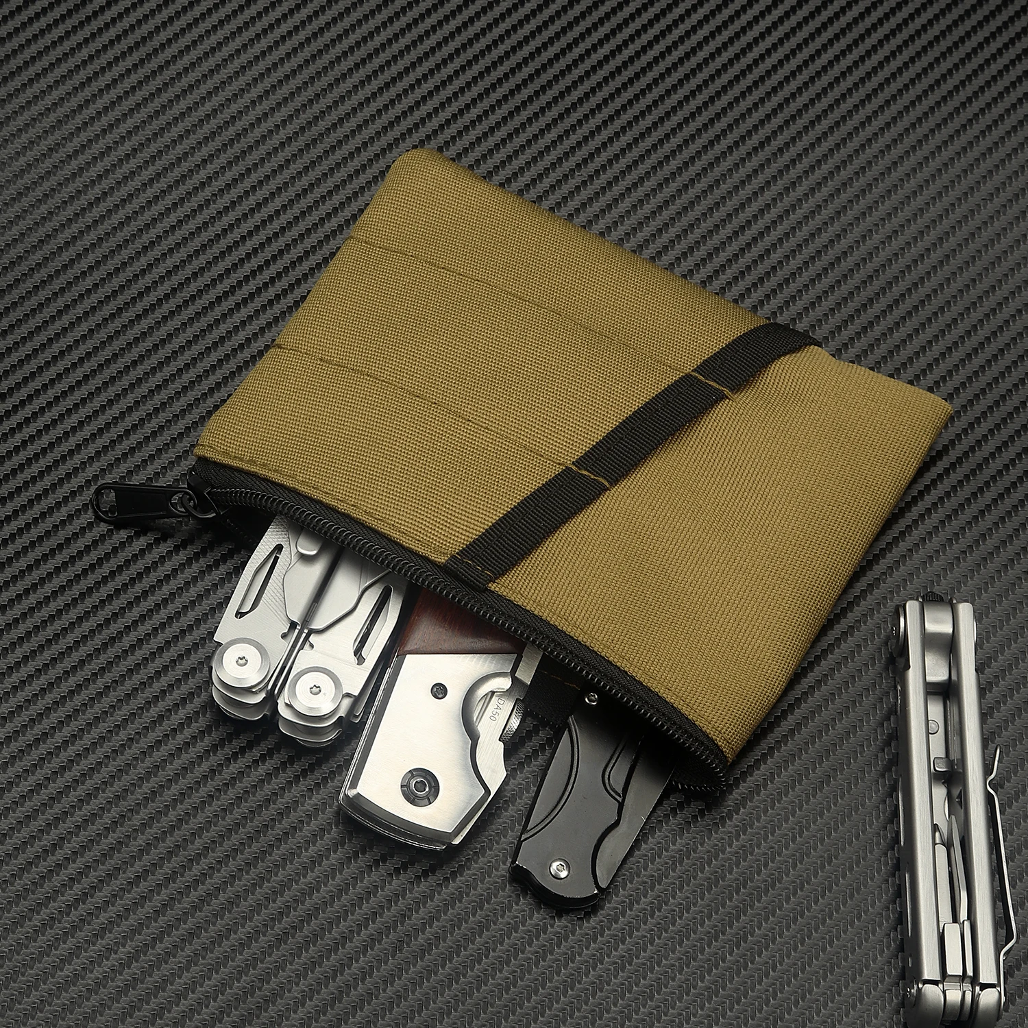 Kosibate-bolsa táctica EDC, billetera, estuche para tarjetas, cuchillo, paquete de almacenamiento de herramientas, monedero para acampar al aire libre, bolsa multifuncional - imagen 3