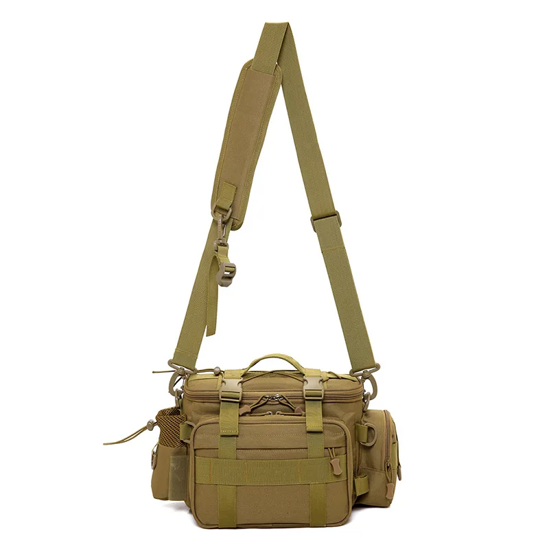 Bolsa de rango táctico militar 600D, bolsa de almacenamiento impermeable para pistola de tiro, sistema Molle, accesorios de caza caqui, bolsa con correa para herramientas - imagen 5