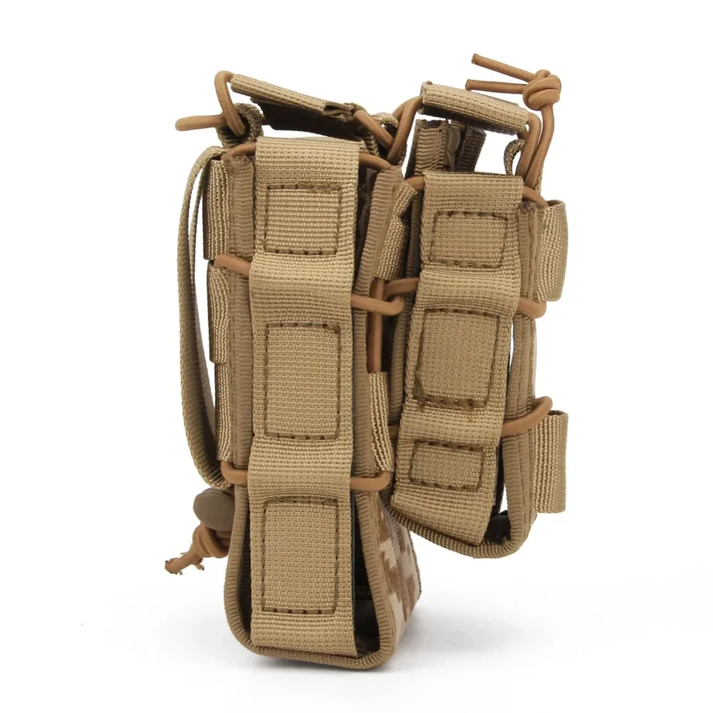 Bolsa de almacenamiento Molle System para revistas, bolsa doble de nailon, 1000D, 9mm, para Airsoft, táctico, Mag, 5,56 - imagen 5