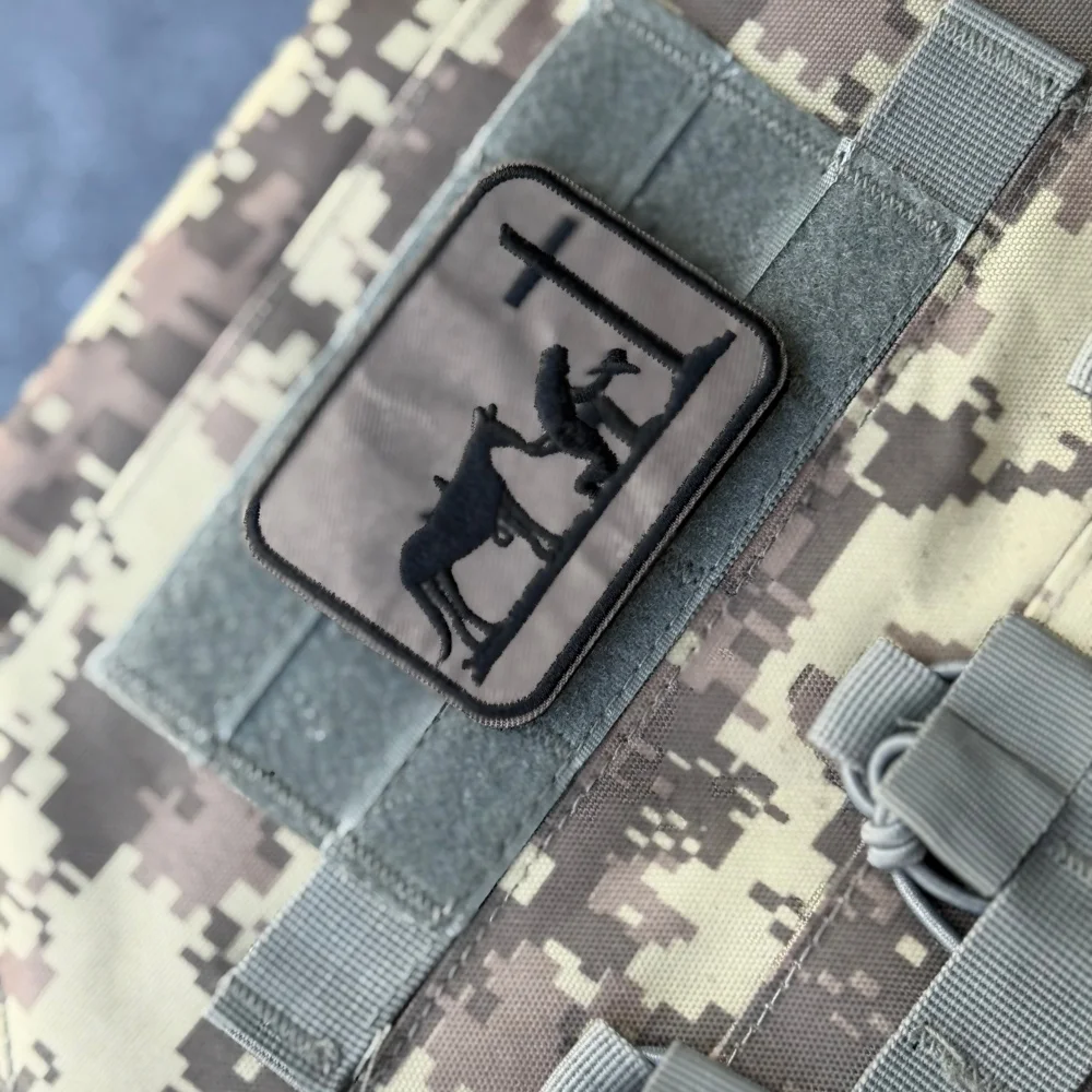 Parche Táctico de Cruz de Oración, Parche Religioso Bordado con Gancho y Bucle, Parches Cristianos para Mochilas Militares del Ejército