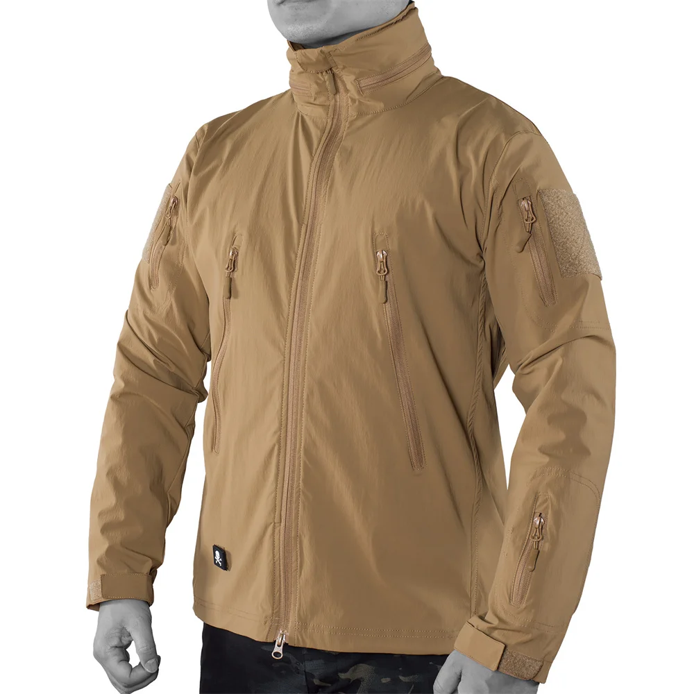 Chaqueta táctica de nailon Softshell para hombre, abrigo de campo de combate fino del ejército de ee. Uu., de alta calidad, para senderismo, escalada, uniforme militar, 2024 - imagen 3