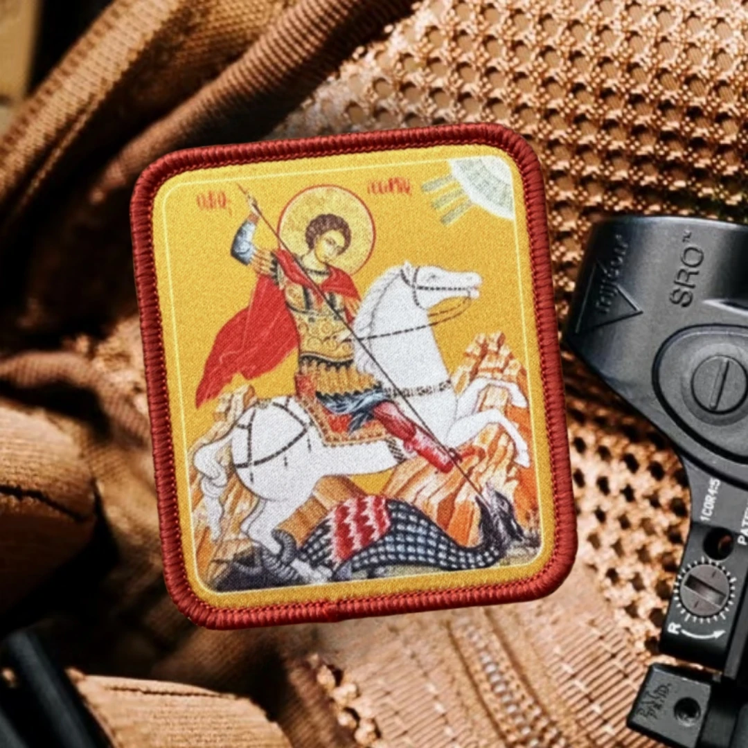 Parches tácticos de St. George The Victor Morale para ropa, parche de gancho y bucle impreso, pegatina para mochila táctica del ejército militar - imagen 5