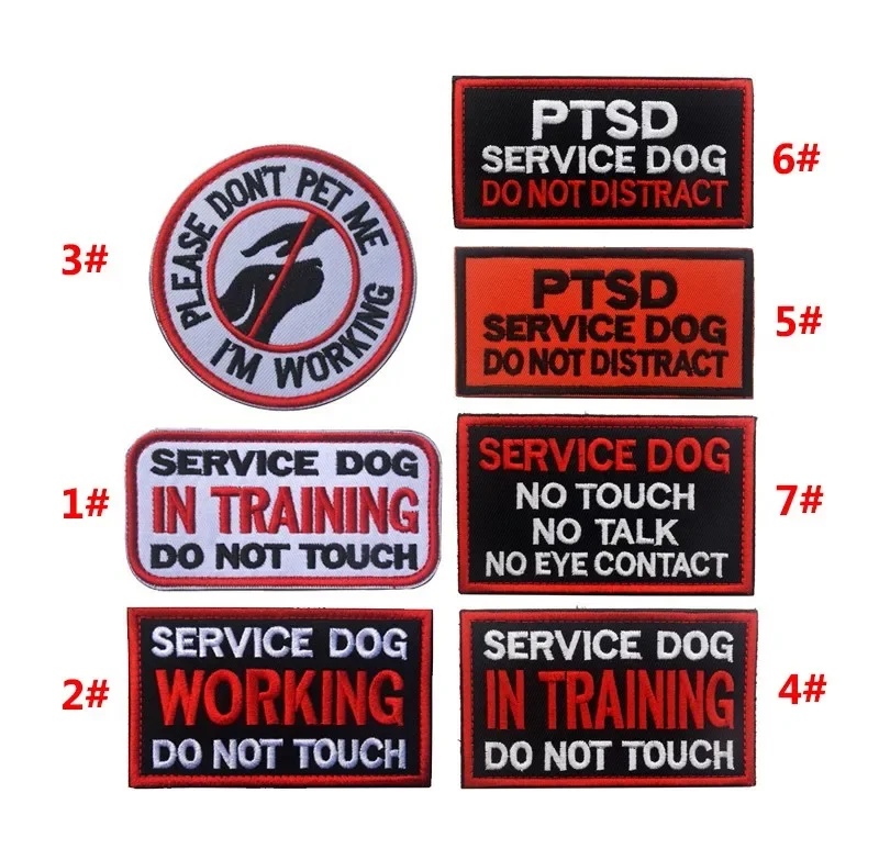 Parches bordados para perro, parches tácticos militares, insignias bordadas, EMT, médico, servicio médico, entrenamiento de trabajo, PTSD K9 - imagen 5