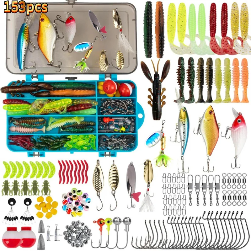 Kit completo señuelos pesca duras y blandas para lubina, lucio y perca - imagen 3