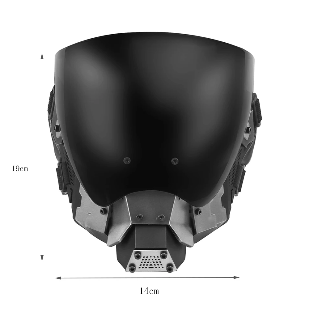 Máscara táctica de medio Fack, máscara Cyberpunk Commander, Paintball, Airsoft, esquí al aire libre, gafas antiniebla, CS Wargame, equipo de protección - imagen 3