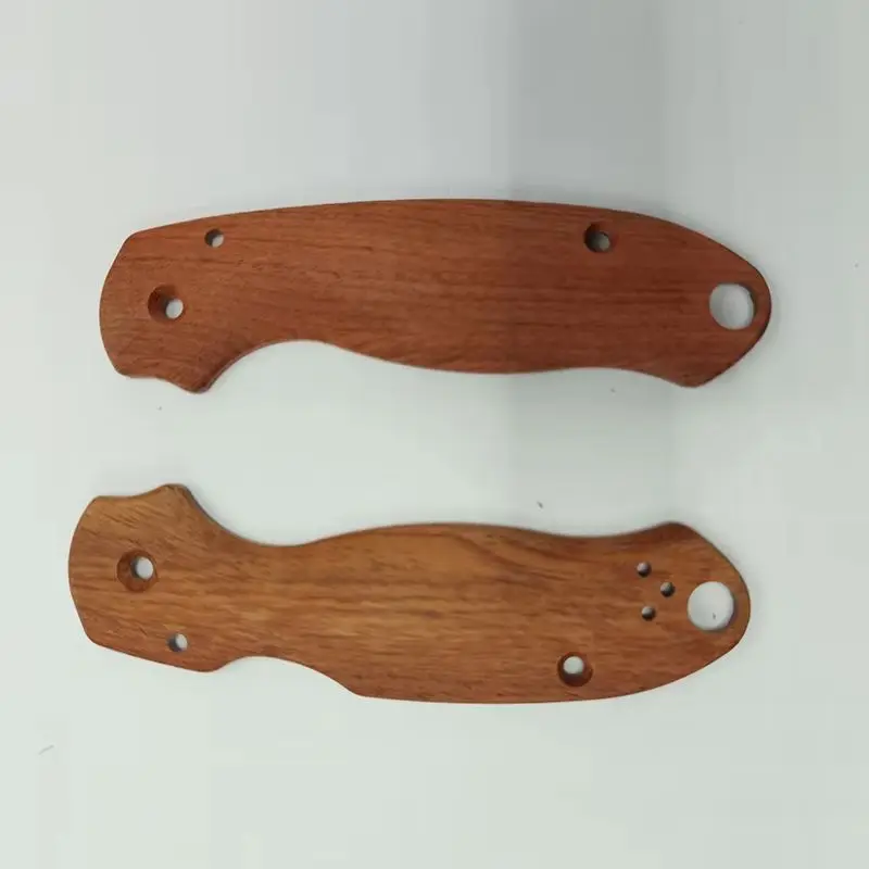 Parches de mango de cuchillo de Material de madera Natural Huali, básculas para cuchillos Spyderco C223 Paramilitary3 Para3, pieza de accesorios de repuesto - imagen 3
