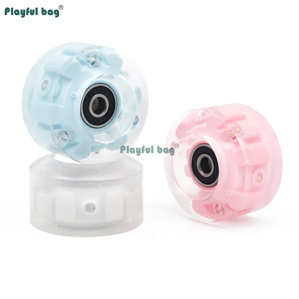 Ruedas para patines de ruedas de 6 LED de alta flash de PU, monopatín de 58x32mm y ruedas iluminadas de doble fila para ruedas de interior/exterior AMB322 - imagen 2