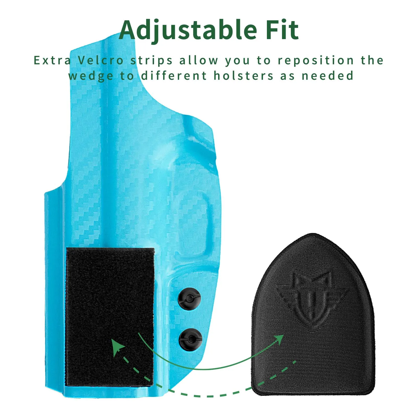 4 Uds. De espuma IWB, funda para pistola, apéndice de cuña, almohadilla de transporte oculta, funda para pistola, almohadilla antideslizante, cuña para pistola Kydex, herramienta para funda para pistola - imagen 5