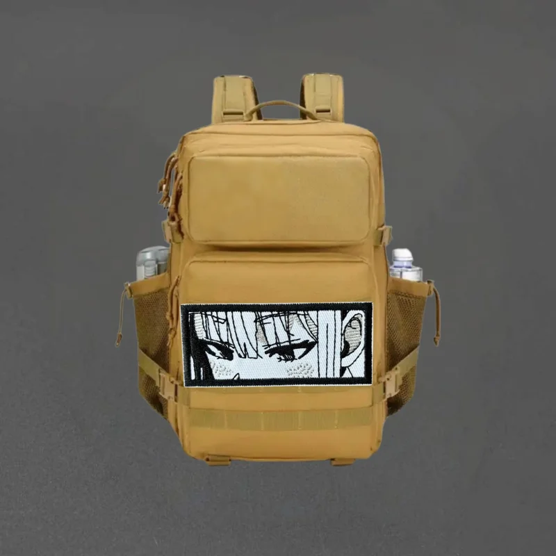 Parche bordado de ojos de Chica de Anime, chaleco táctico, insignia de moral con gancho y bucle, pegatina decorativa para mochila, parches para brazalete para ropa