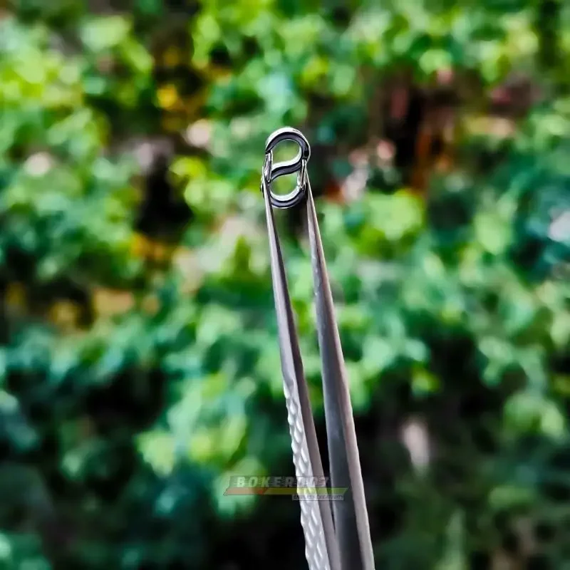 Aleación de titanio/SUS S-Type Mini Tandem llave gancho sujetador llavero enlace Diy cadena enlace - imagen 3