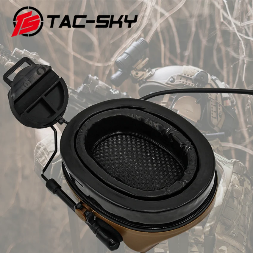 TS TAC-SKY COMTA II casco táctico ARC Rail adaptador soporte C2 auriculares para táctico Airsoft caza protección auditiva auriculares - imagen 2