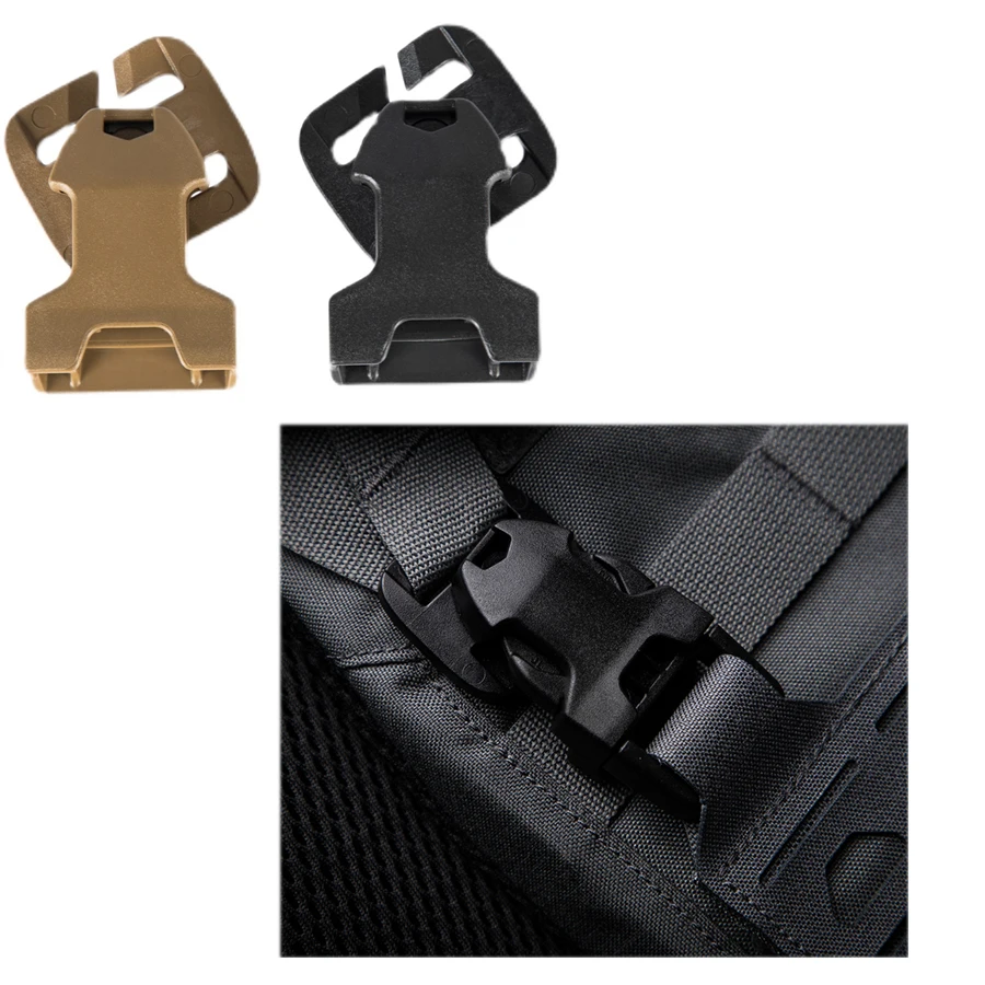 Mochila táctica para caza al aire libre, hebilla Molle de liberación rápida, hebillas giratorias, accesorios para mochila, correas con hebilla - imagen 2