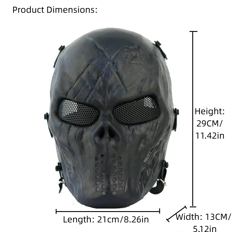 Máscara de protección facial completa táctica para actividades - imagen 5