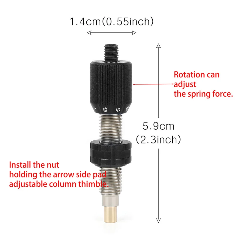 Reposa flechas cojín tiro arco recurvo LH/RH con botón atornillado - imagen 2