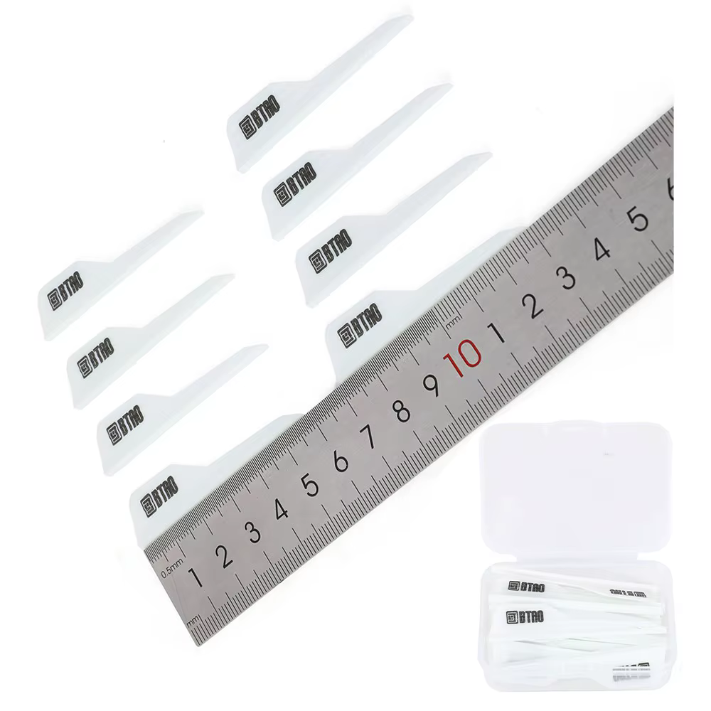 Plumas de repuesto para flechas de arco – Pack 50 uds