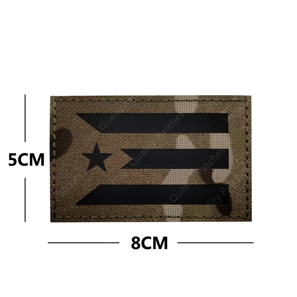 Insignia de identificación IR de Puerto Rico de la bandera de América del Sur, brazalete reflectante de Cuba, insignia de moral, parches bordados - imagen 2