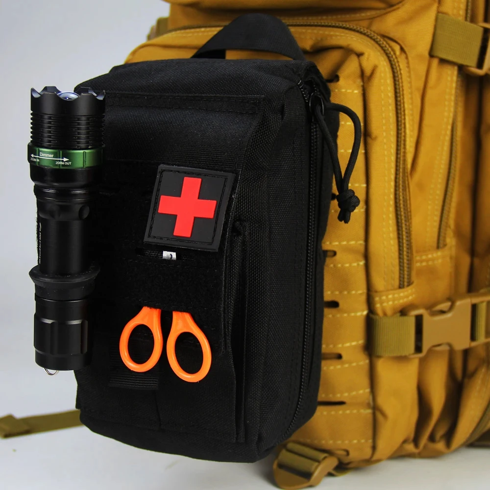 Kit de primeros auxilios táctico Molle, bolsa de supervivencia, bolsa de emergencia de nailon 1000D, paquete de cintura de viaje al aire libre, funda salvavidas para acampar - imagen 4