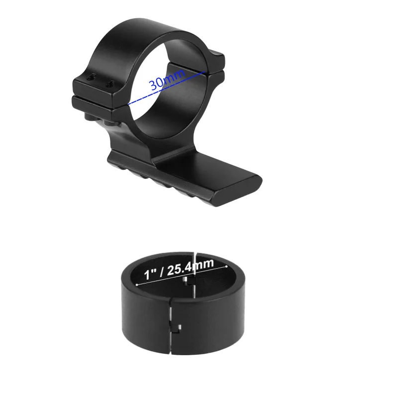 Anillo de alcance óptico, montaje adaptador de 25,4mm y 30mm de diámetro con riel de 20mm para linterna, punto láser, caza, juego, accesorios para pistola de juguete - imagen 3