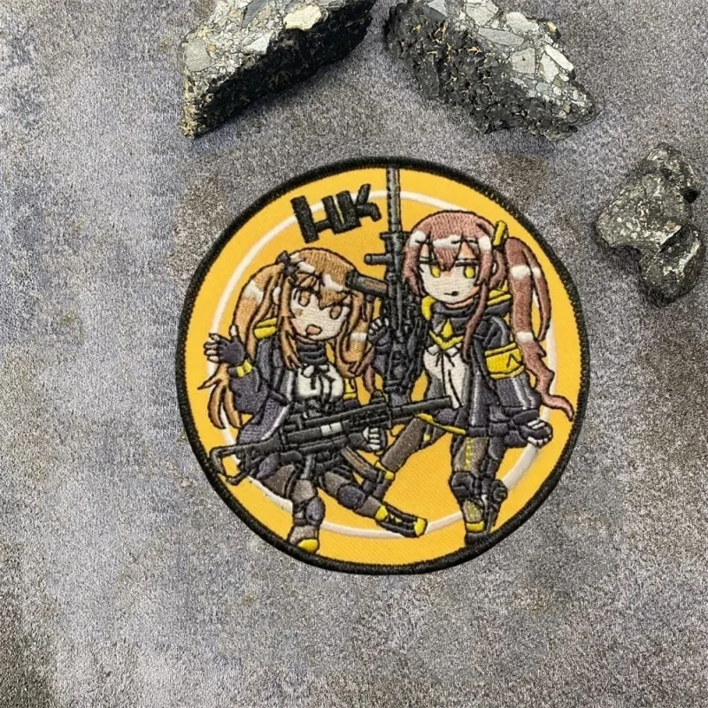 Parche táctico de primera línea para niñas UMP 9 y UMP 45 Airsoft Morale bordado gancho bucle HK parches para ropa mochila pegatinas - imagen 4