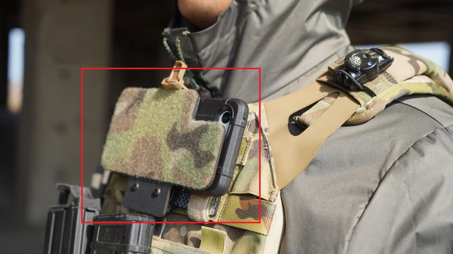 Chaleco táctico MOLLE, soporte de navegación para teléfono en el pecho, placa de montaje 1,0 kydex/Tegris para todo tipo de deportes airsoft, etc. - imagen 3