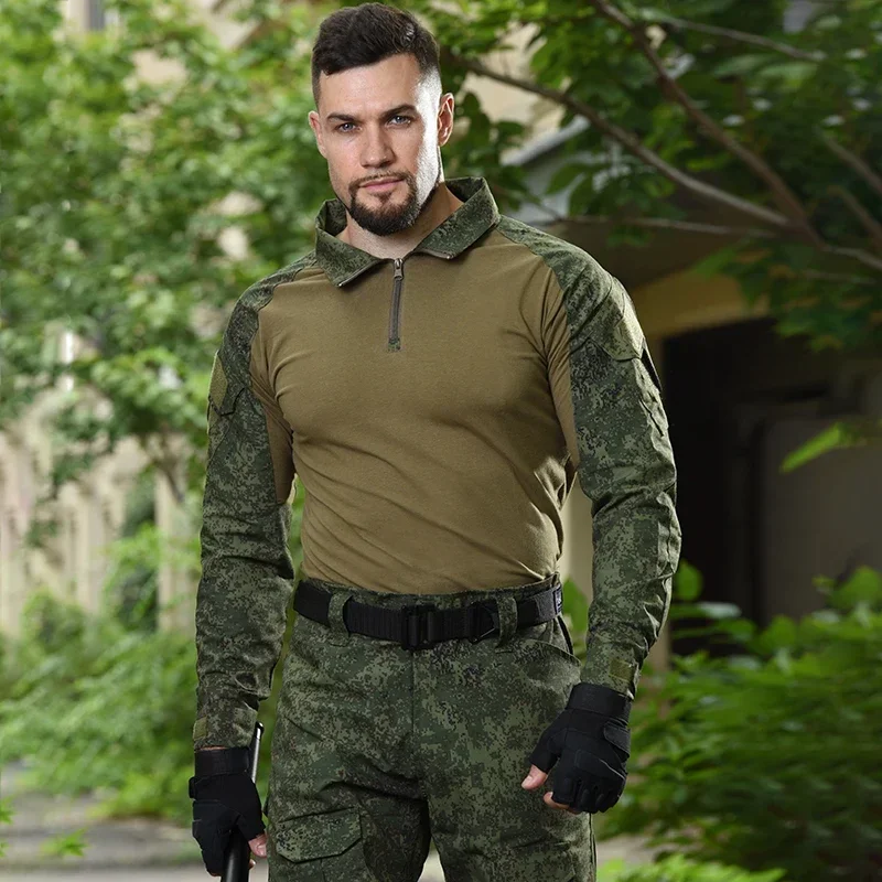 Camisa táctica ripstop manga larga – Camuflaje combate y caza - imagen 2