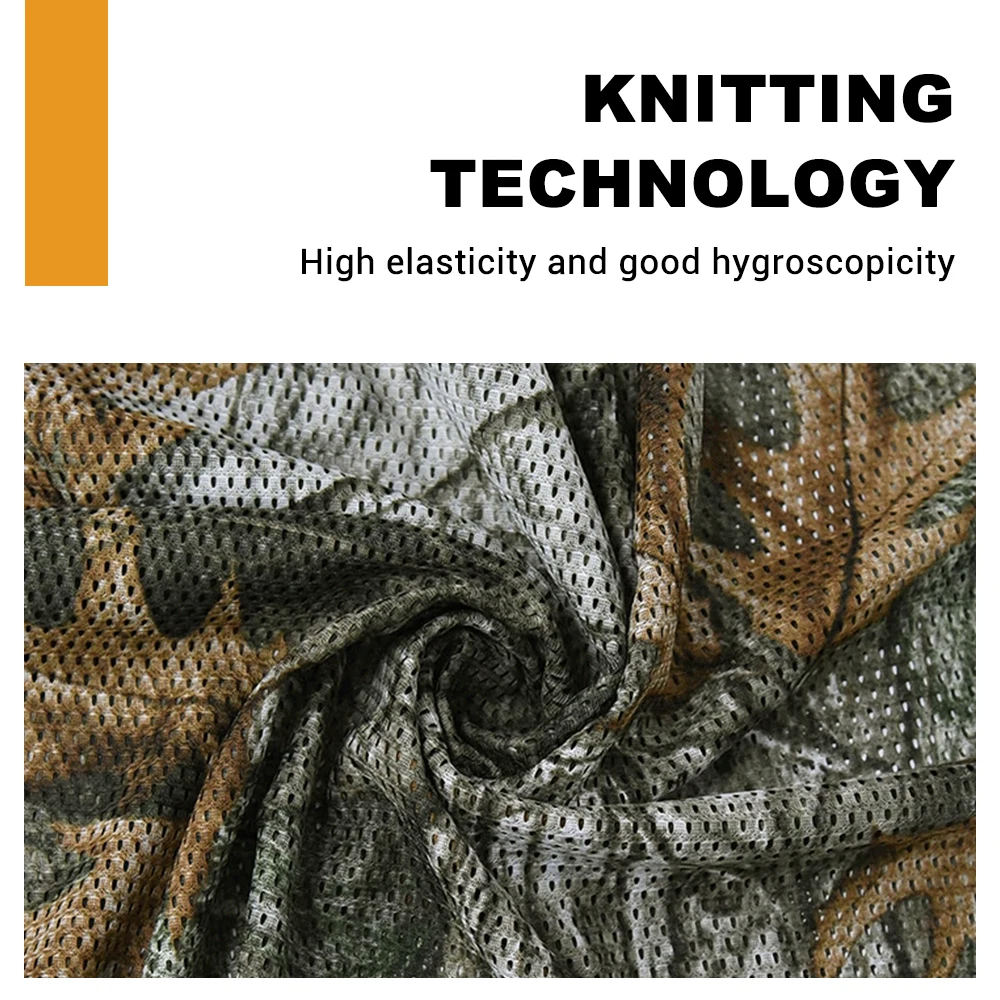 Bufanda táctica de malla de camuflaje para el cuello, red de camuflaje transpirable, velo para la cara de francotirador, bufandas para juego de guerra, deportes, caza, tiro, Camping - imagen 3