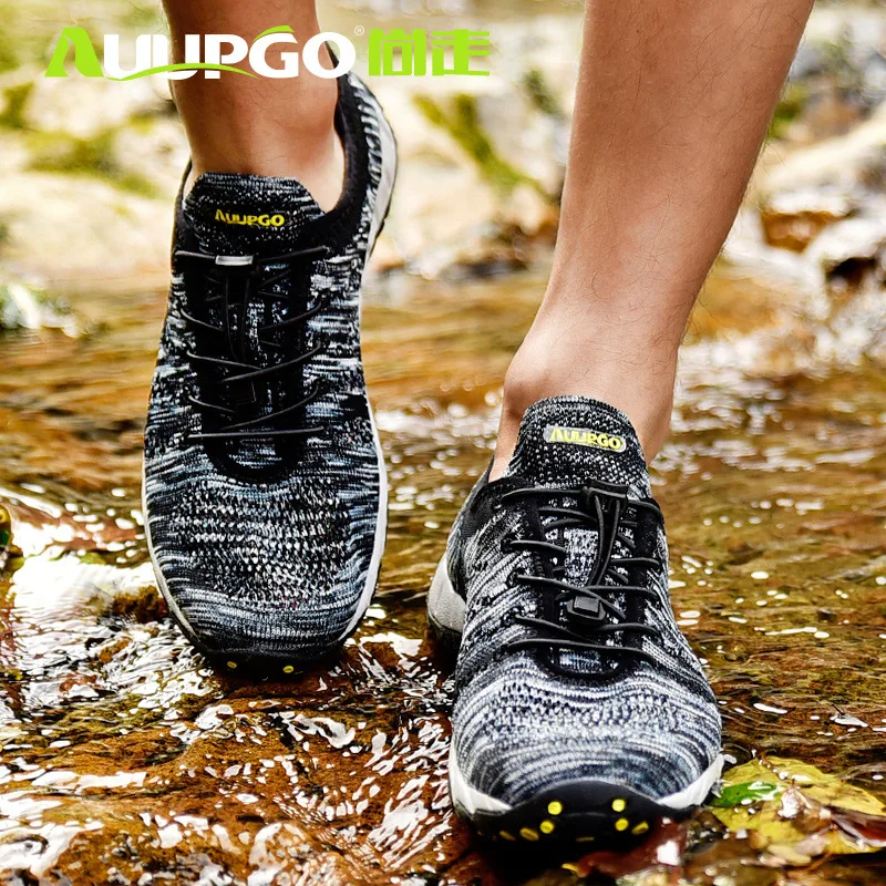 AUUPGO, zapatos de senderismo para hombre, botines transpirables para deportes al aire libre, zapatos de agua, zapatos de escalada, zapatos acuáticos de malla, zapatillas de Trekking para mujer - imagen 5