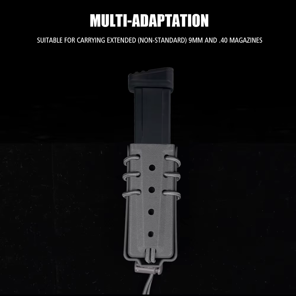 Bolsa magnética extendida de 9mm para caza táctica, submáquina Airsoft, funda larga Mag para Glock MP5 MP7 UMP Urban Assault Series - imagen 2