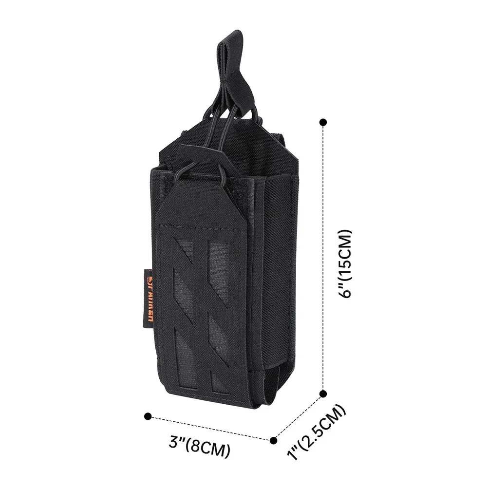 Bolsa para walkie-talkie al aire libre, funda con soporte para Radio Molle de combate táctico, funda para intercomunicador de caza, bolsa para interfono corta - imagen 3