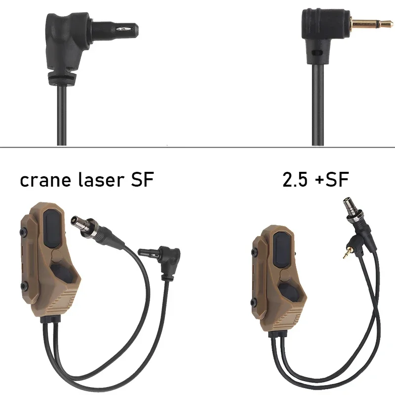 Interruptor remoto de control dual estilo AXON, almohadilla de presión en línea con botón pulsador, compatible con SF, 2,5 y enchufes de grúa