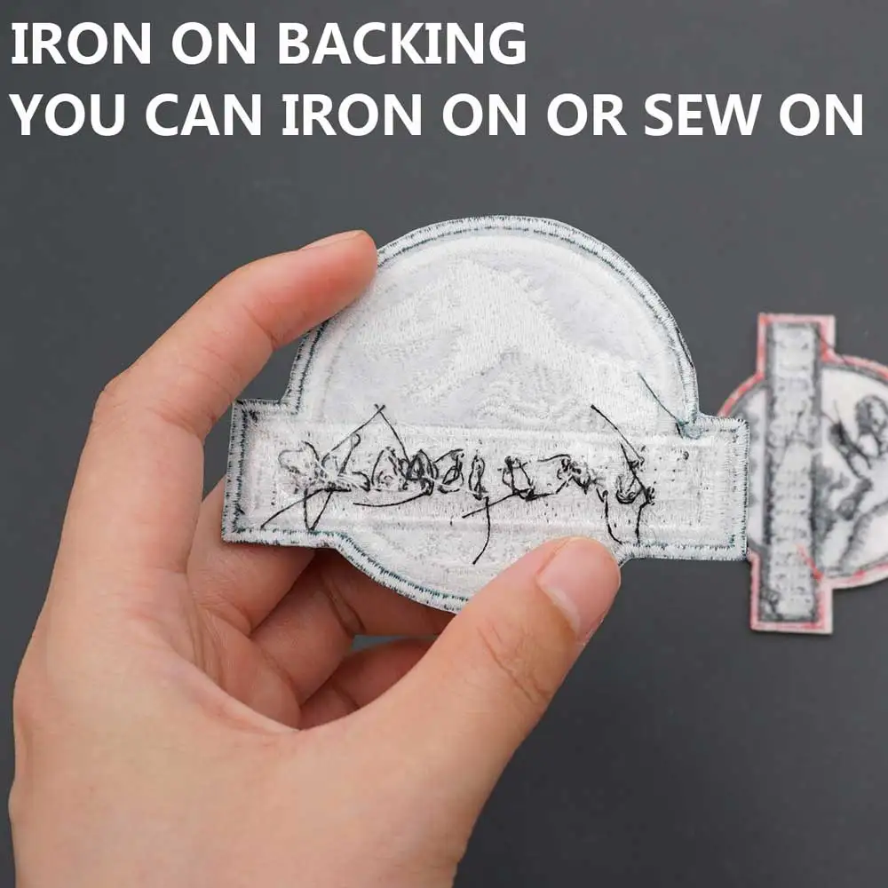 MUNDO JURASKO MUNDO dinosaurio bordado parches con gancho respaldo para Ropa Decoración Accesorios apliques - imagen 2