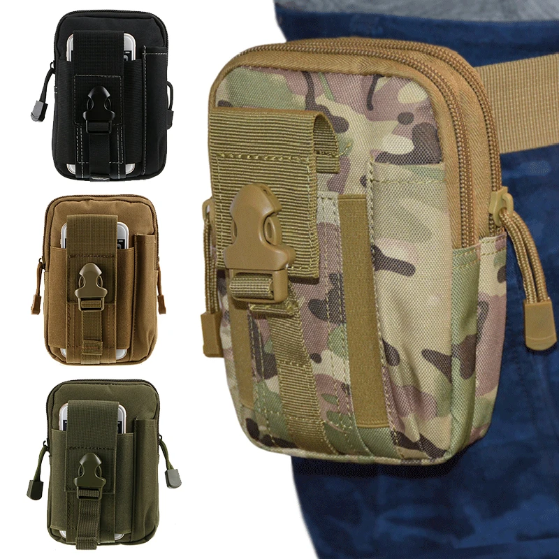 Riñonera táctica para pierna para hombre, locomotora de camuflaje para montar, cinturón multifuncional, bolsa para mallas, riñonera colgante, Pochete - imagen 2