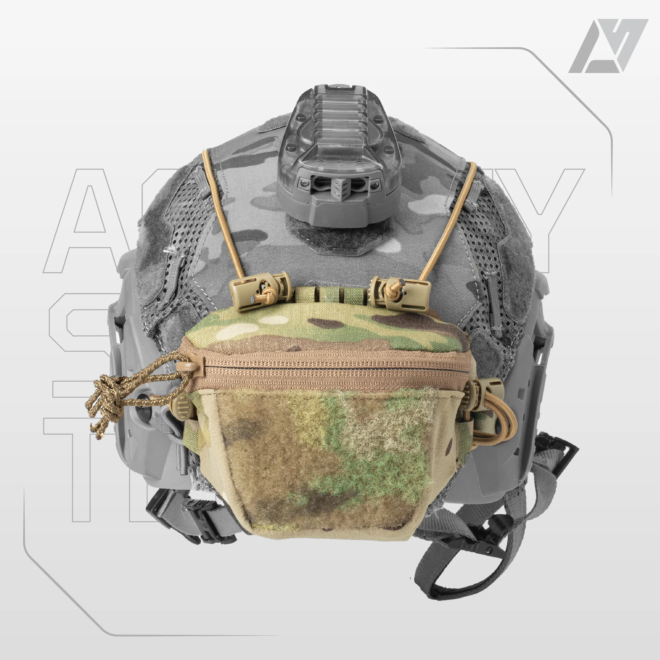 AS Smart System SHAW BRAIN Bolsa Casco Bolsa de almacenamiento trasera Importado Tiger Spot 500D - imagen 2