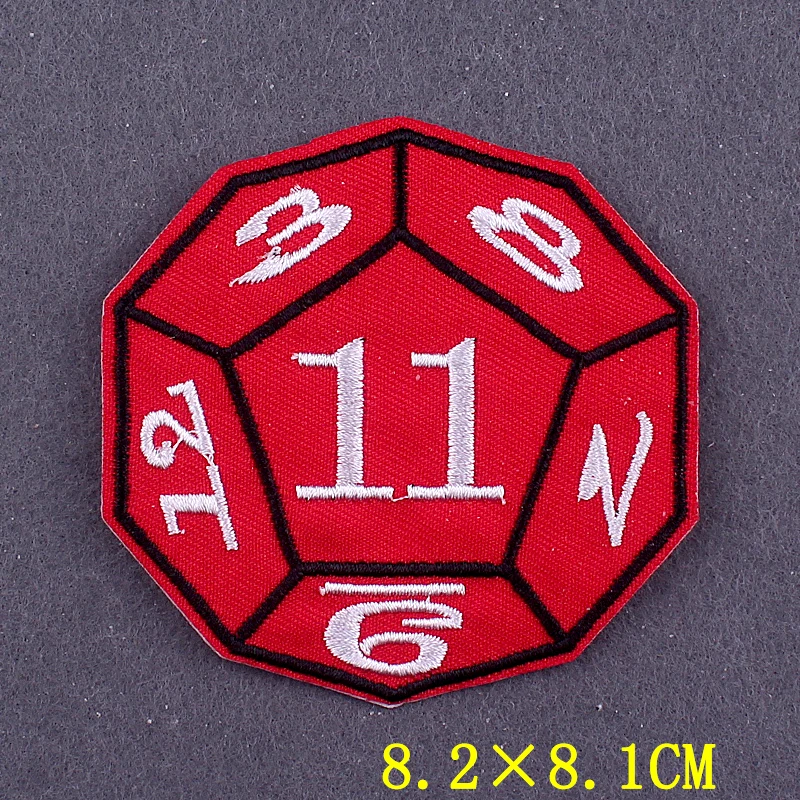 Parche bordado en blanco y negro, parches para planchar en la ropa, insignias de dados DIY en la mochila, parches de lazo de gancho Punk en la ropa - imagen 5