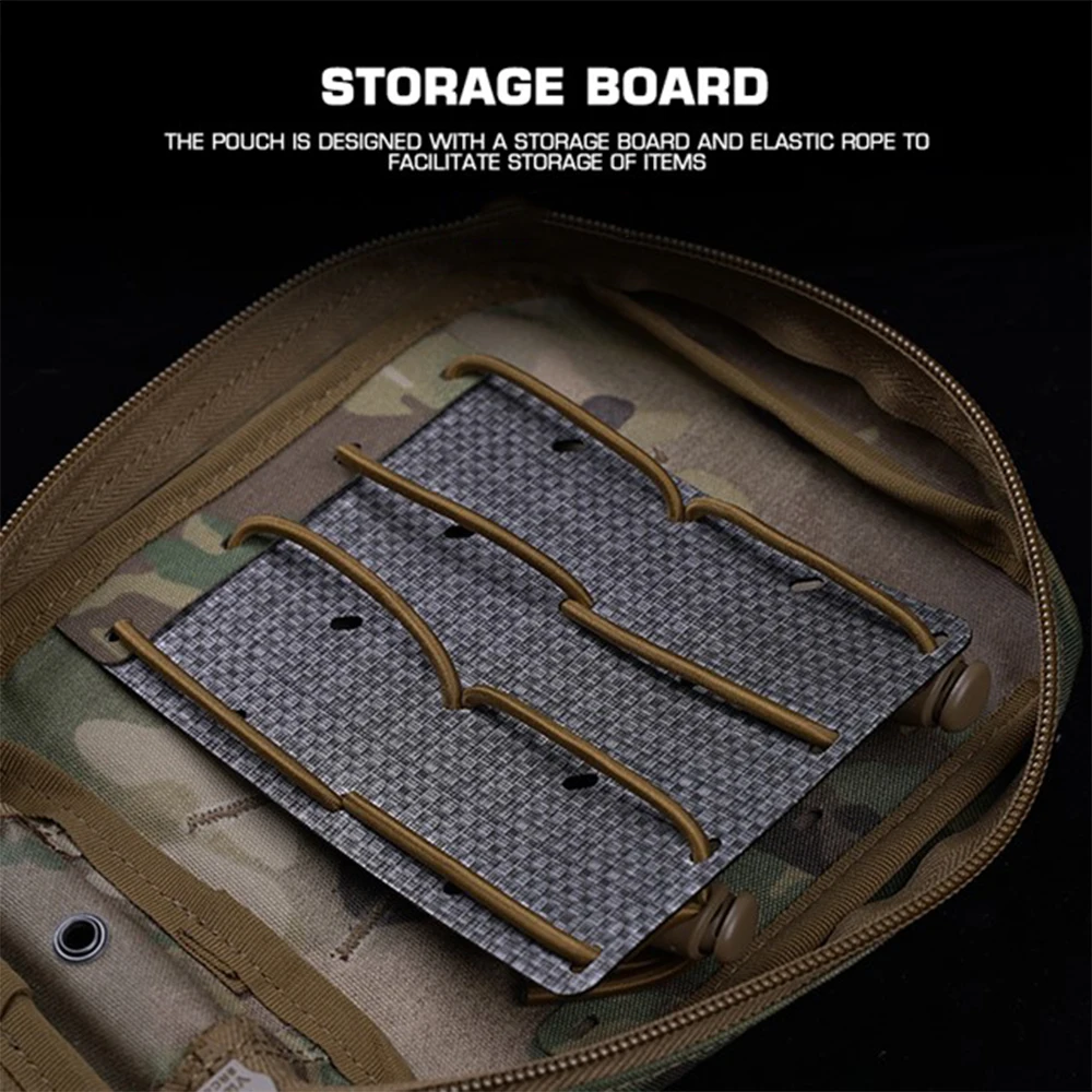 Bolsa médica mediana, botiquín de primeros auxilios for caza Airsoft con cuerda elástica, bolsa IFAK de despliegue rápido táctico for deportes al aire libre - imagen 3