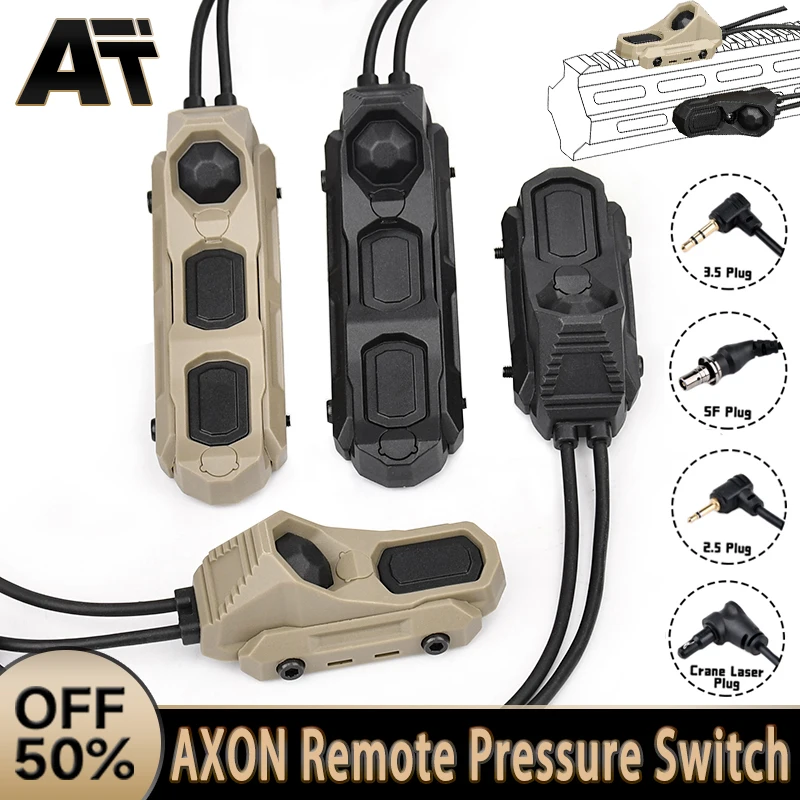Tactical WADSN AXON UNIT Botón Modular Dual Función Interruptor Remoto de Presión para Airsoft SF/2.5/3.5/Conector Crane Compatible con PEQ NGAL OGL Laser - imagen 2