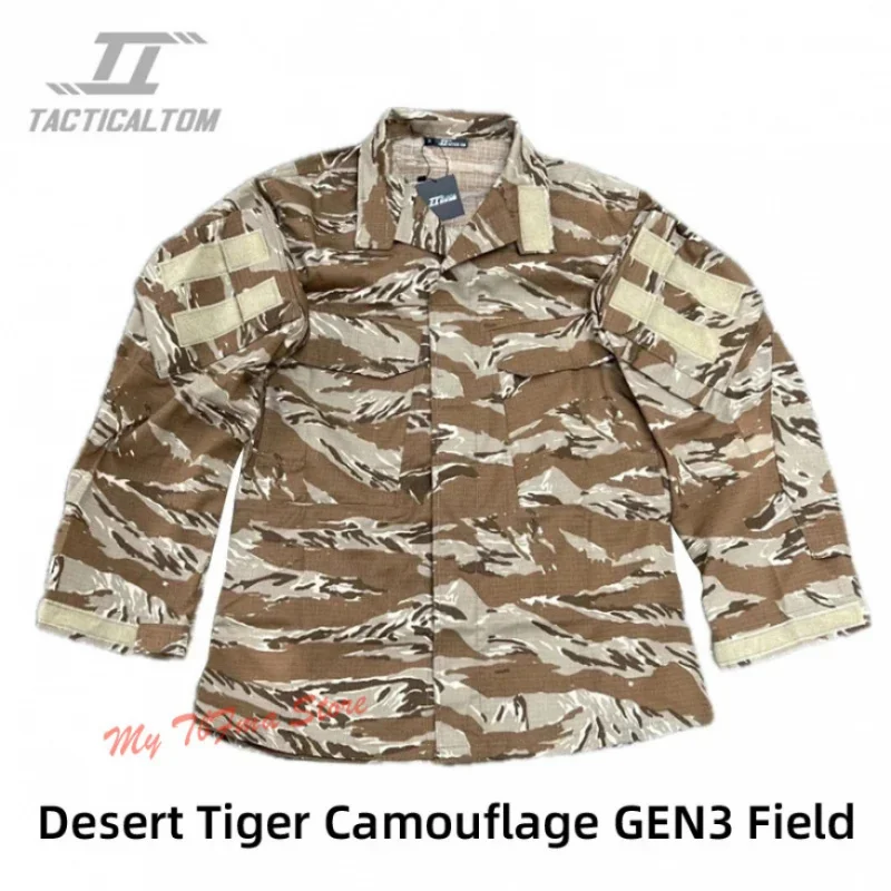 Chaqueta de entrenamiento táctica GEN3 de camuflaje de tigre del desierto al aire libre, chaqueta de manga larga G3, uniforme de combate de camuflaje de jungla nocturna del desierto - imagen 4