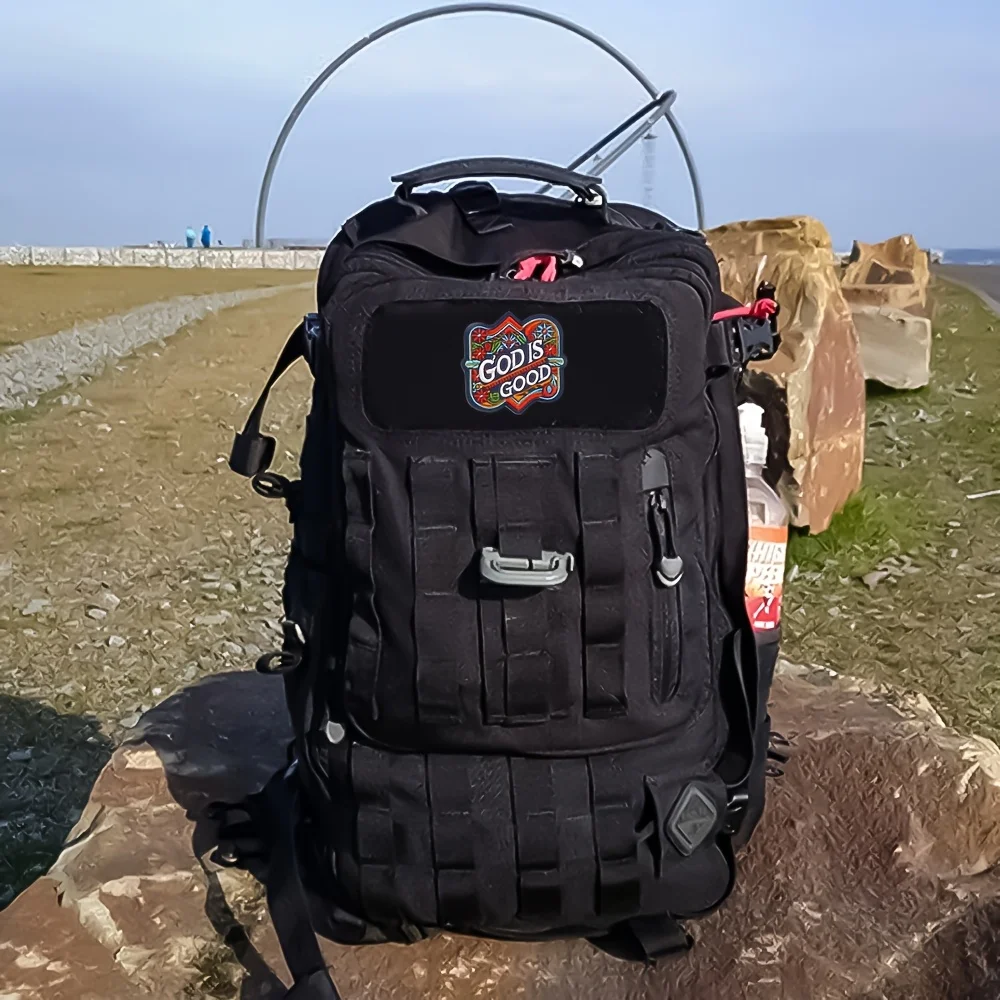 Parche de Velcros bordado "Dios Is Good", sujetador adhesivo de gancho y bucle, insignia militar táctica para mochila Molle, 1 ud. - imagen 4