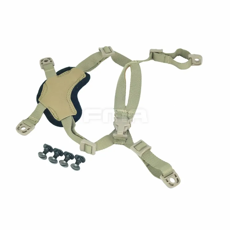 Sistema de suspensión y correa de barbilla de repuesto de 4 puntos para cascos tácticos - imagen 2