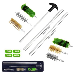 Kit de limpieza de armas, juegos de 6 uds para Rifle, pistola y cepillo para escopeta 12GA/16GA y accesorios de resorte para el cuidado y el mantenimiento efectivo de la pistola