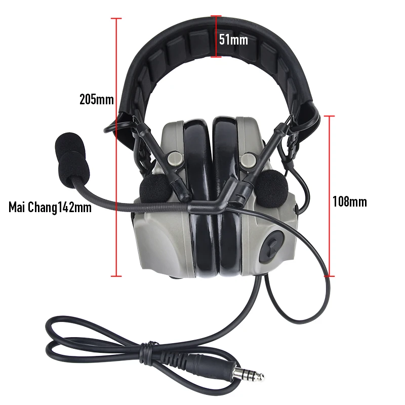 WADSN COMTAC III Auriculares Supresores Activos Tácticos con Micrófono - imagen 3