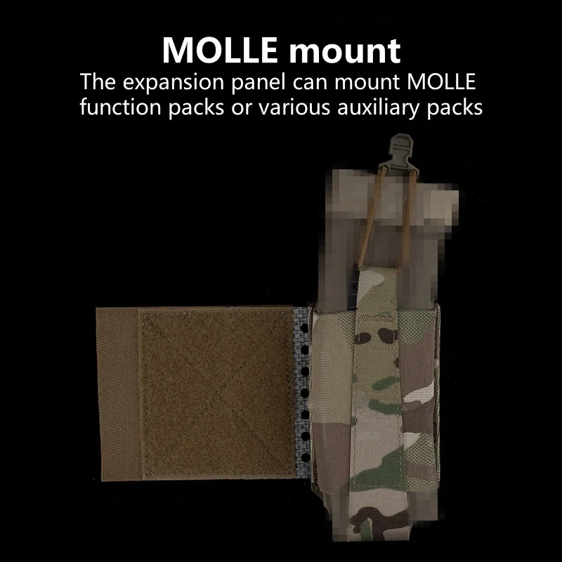 Portador de placa para Raiders al aire libre, alas laterales, Universal, Compatible con MOLLE, gancho de montaje, diseño de pegatina de terciopelo - imagen 4