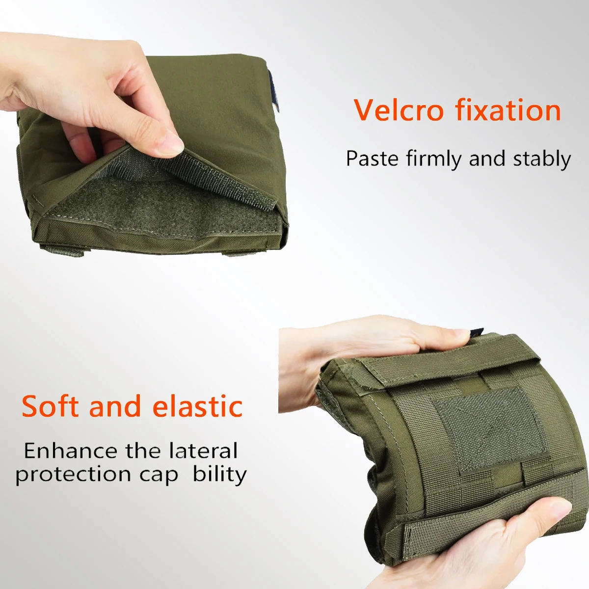 Bolsa de placa lateral táctica para chaleco JPC2.0 AVS Molle, bolsa lateral de camuflaje para caza 35107, equipo táctico, bucle de gancho suave a prueba de golpes - imagen 5