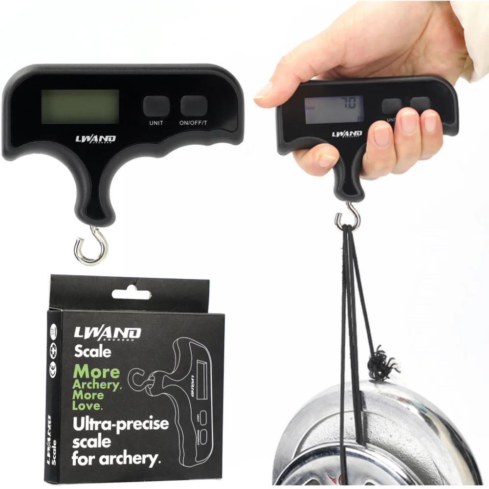 Báscula de arco Digital CR32, herramienta de Metal, rango de 4,5-110 libras, tiro al objetivo de caza, pantalla LED, medida, batería de peso no incluida
