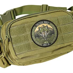 Parche moral táctico Lobo con velcro gancho y bucle para mochila