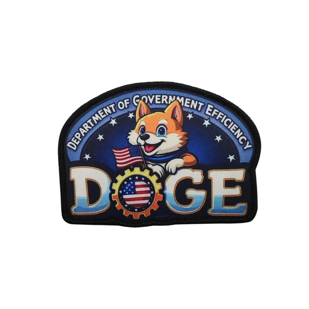 ELON DOGE MUSK Velcros parche de moral táctico insignia bordada pegatina gancho bucle sujetador para gorra Molle mochila Jeans